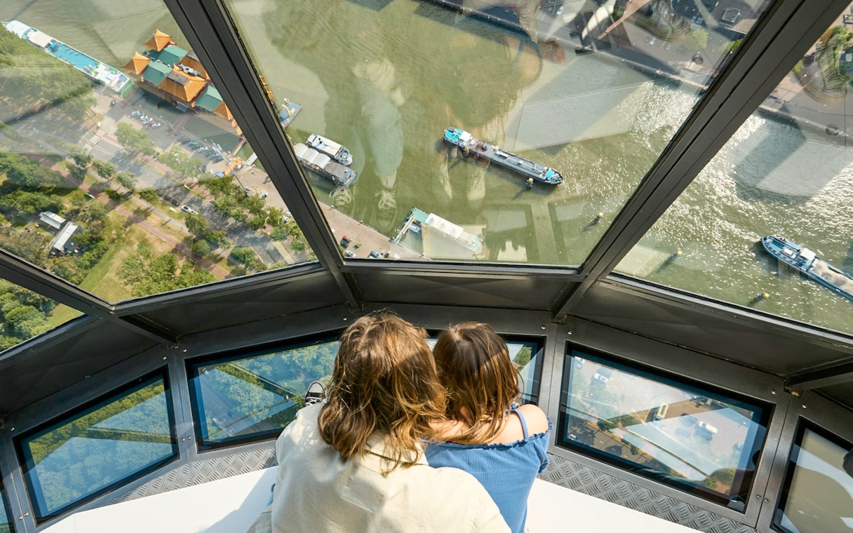 Guests enjoying river views from the Euroscoop observation deck.
