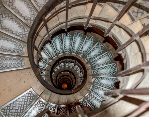 Old spiral staircase