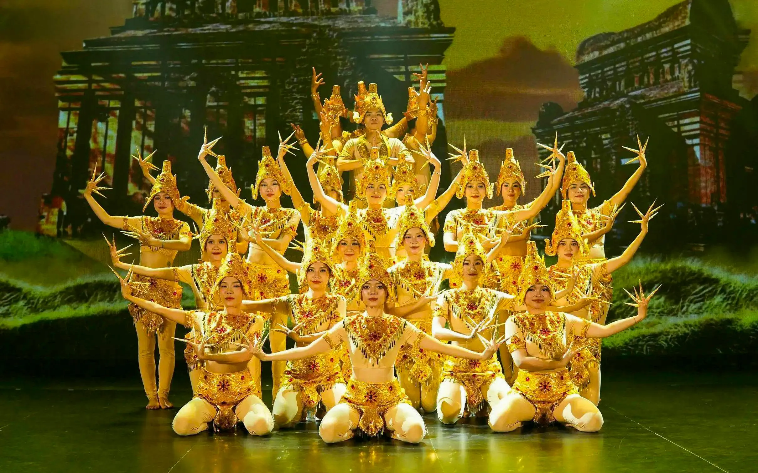 Performers in traditional costumes at Da Nang Heritage Show.