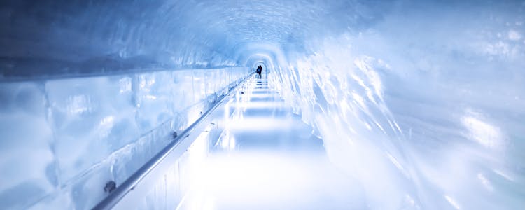 ice tunnel in matterhorn