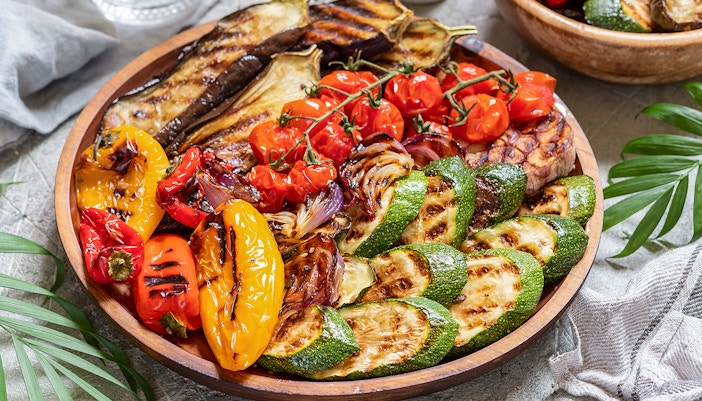 Grilled vegetables platter