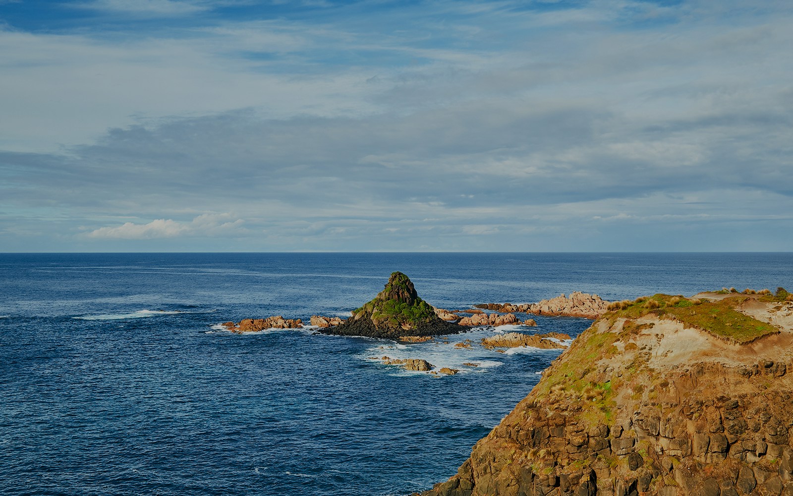 Pyramid Rock, a rock formation off the coast at Phillip Island, Melbourne