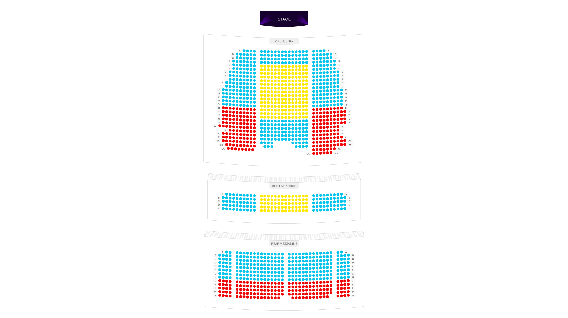 Lunt Fontanne seating chart image