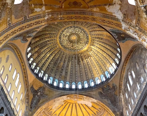 The Grand Dome Inside the Hagia Sophia