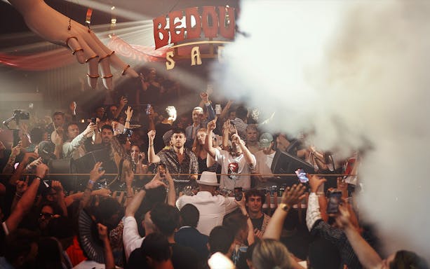 Crowd enjoying Bedouin Saga event at Pacha Ibiza on Wednesday.