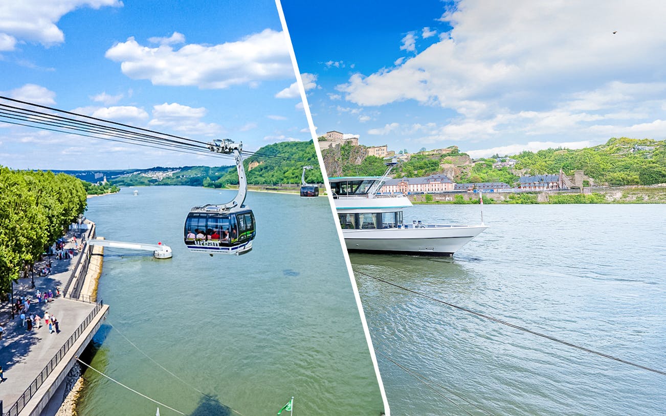 combo : billets aller-retour pour le téléphérique de coblence + visite en bateau des châteaux et palais de la vallée du rhin moyen-1