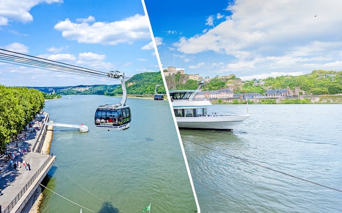 combo (réduction de 6 %) : billets aller-retour pour le téléphérique de coblence + visite en bateau des châteaux et palais de la vallée du rhin moyen-1