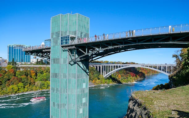 Observation deck overlooking Niagara River Gorge on the American side.