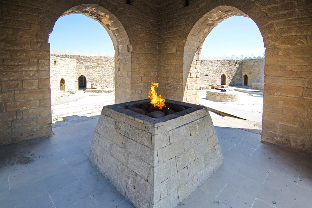 Fire temple at Ateshgah, part of the Full Day Gobustan & Absheron Tour, Baku.