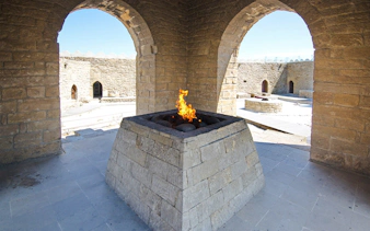 Fire temple at Ateshgah, part of the Full Day Gobustan & Absheron Tour, Baku.