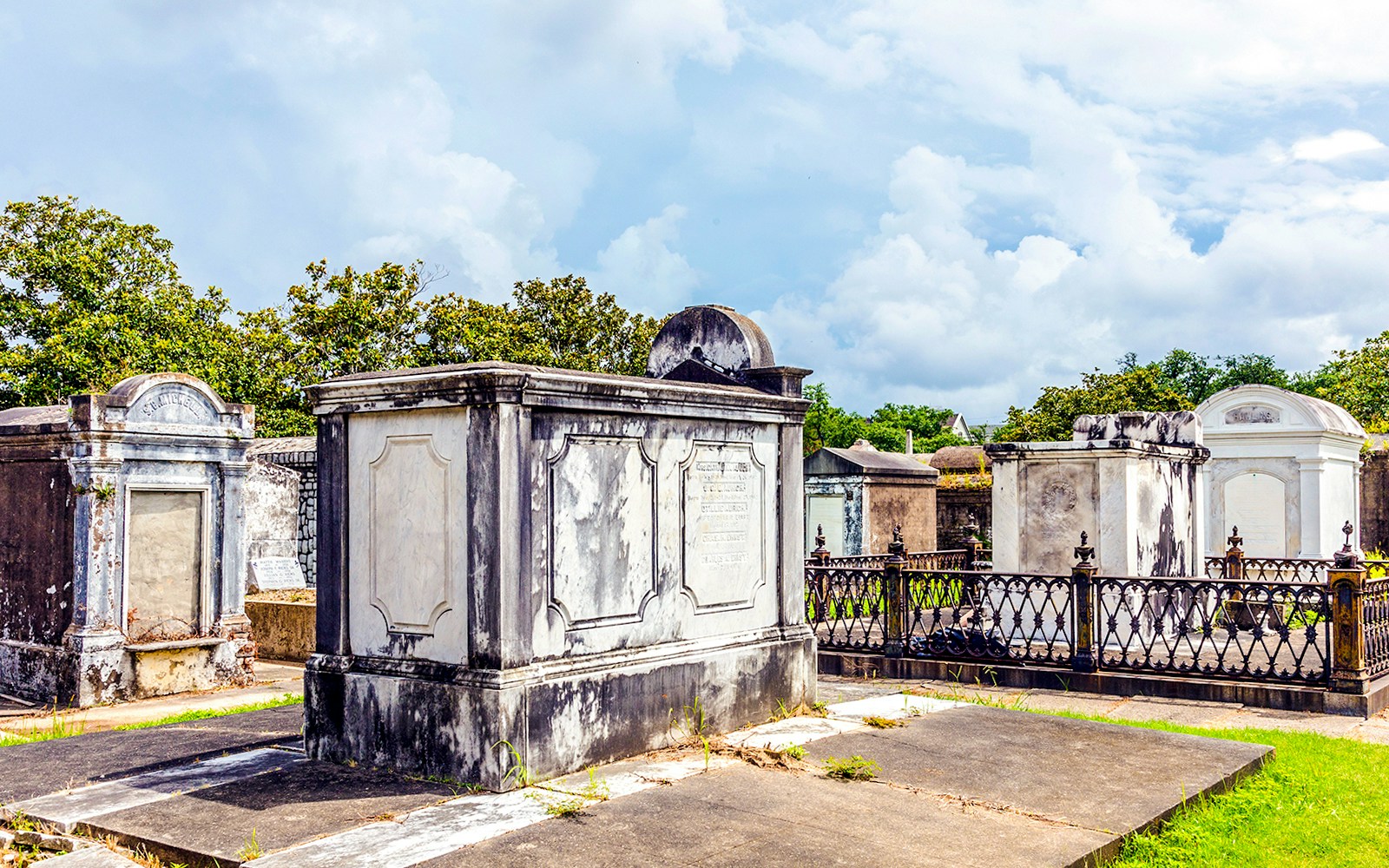 Lafayette Cemetery in New Orleans with historic above-ground tombs.
