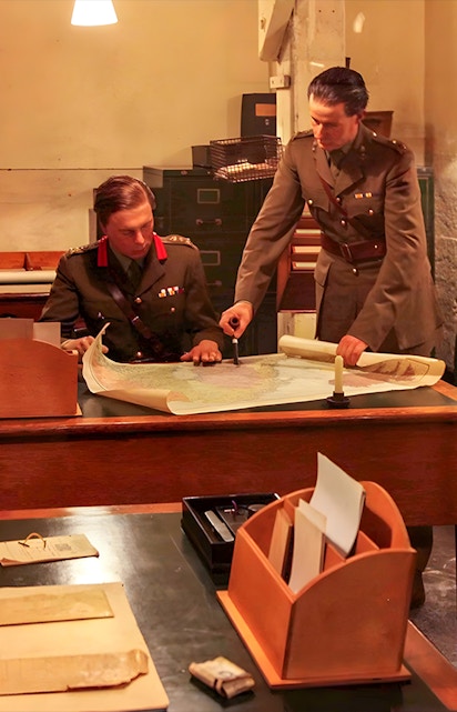 Statue of Winston Churchill with Westminster Palace in London.