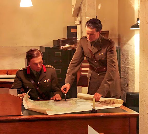 Statue of Winston Churchill with Westminster Palace in London.