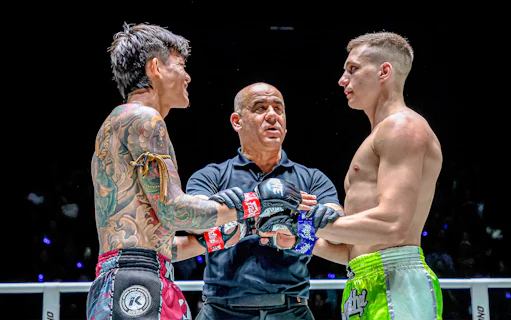 Muay Thai fighters face off at One Lumpinee Boxing Stadium, Friday night event.