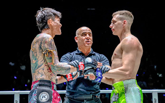 Muay Thai fighters face off at One Lumpinee Boxing Stadium, Friday night event.