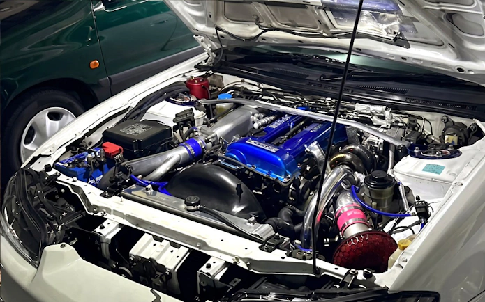 Tokyo sports car engine at Go Daikoku PA Fast & Furious 3 meet.