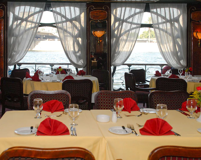 Exclusive: Nile Maxim Luxury Cairo Dinner Cruise with Live Entertainment and Guaranteed Window/Stage Seating (Product 14027)