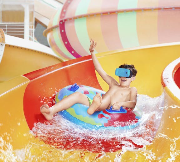 Aquapalace Prague indoor water park with slides and wave pool.
