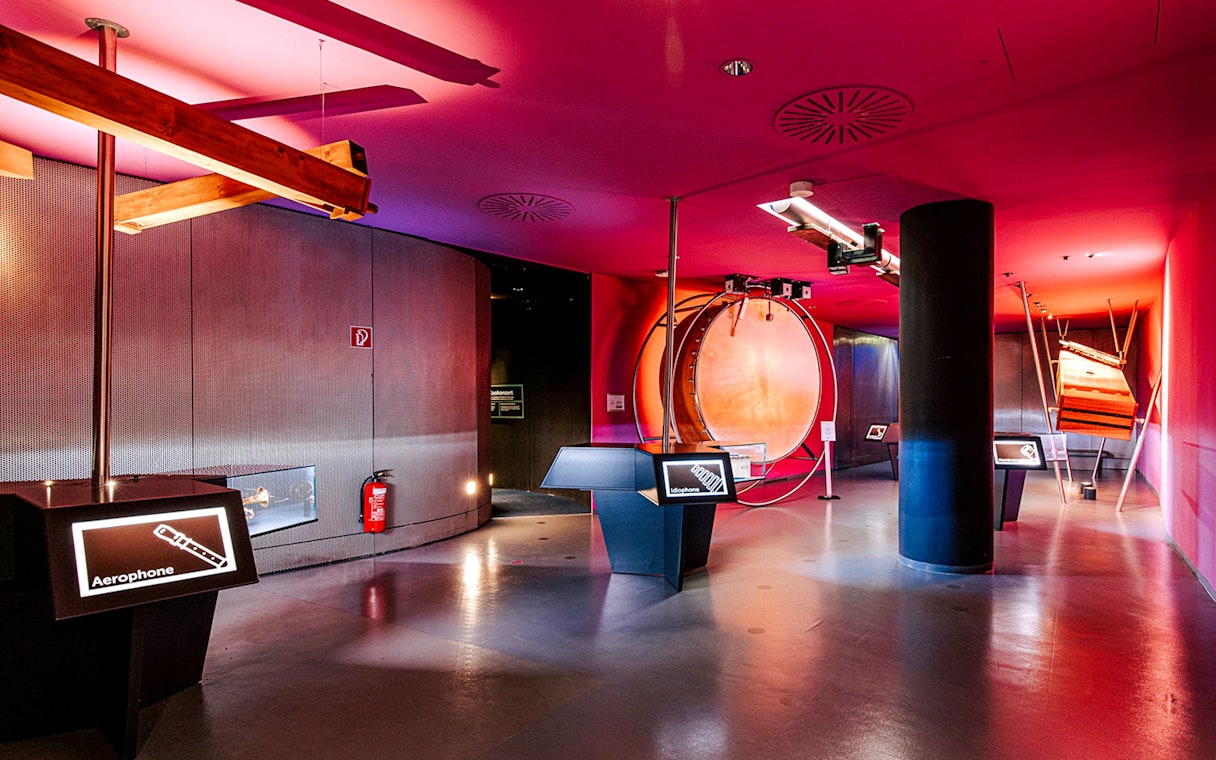 Interactive exhibits inside Haus der Musik, Vienna.