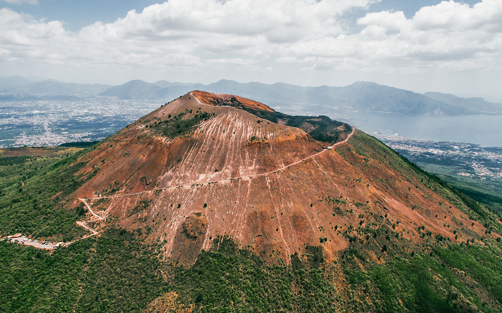 mount vesuvius aerial panoramic view