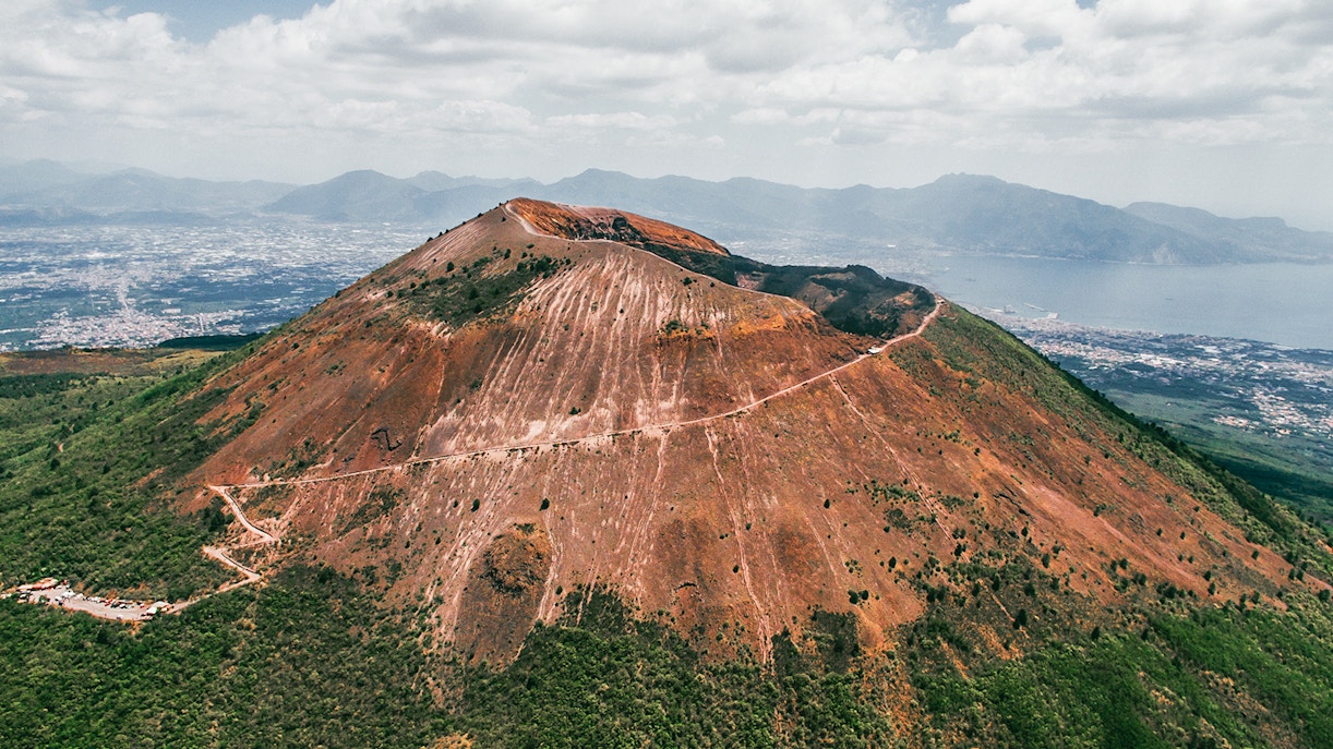mount vesuvius aerial panoramic view
