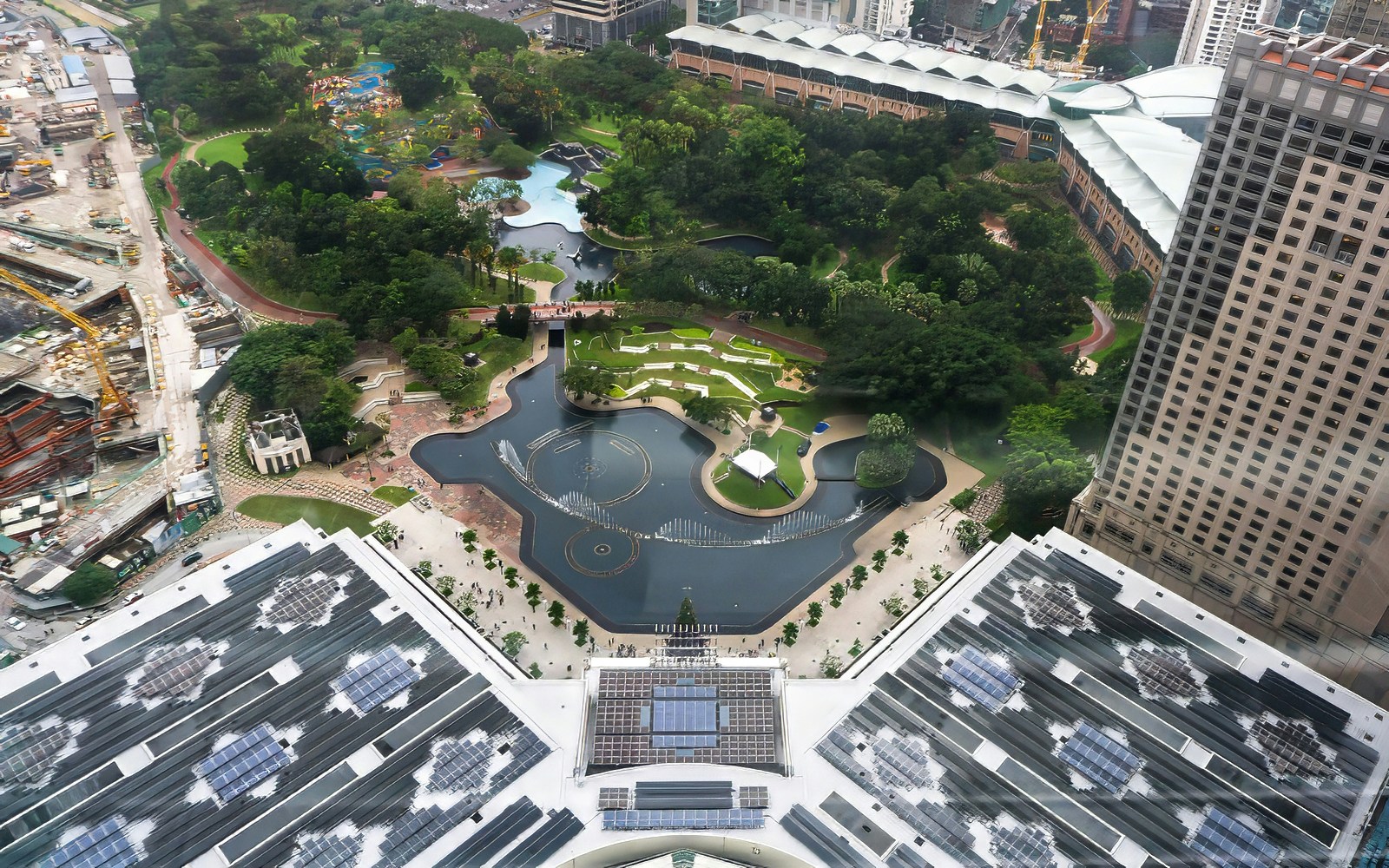 The view from the 86th floor observation deck of Petronas Twin Towers, Kuala Lumpur