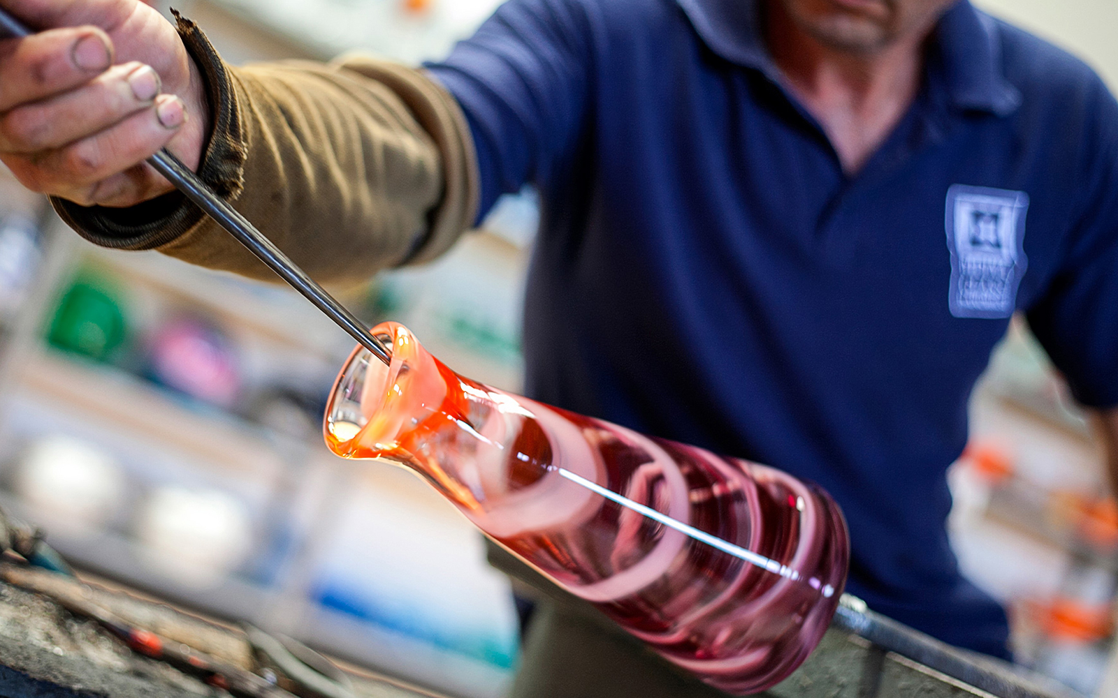 Glassblowing demonstration in Malta during Mdina tour.