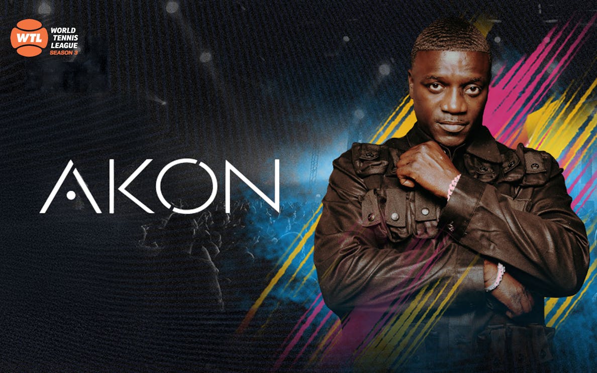 Akon performing at World Tennis League, Etihad Arena.