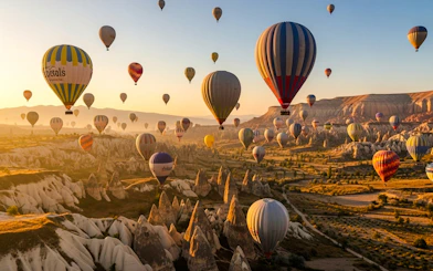 Kappadokien: Luftballongflygning vid soluppgången i Göreme med hotelltransfer