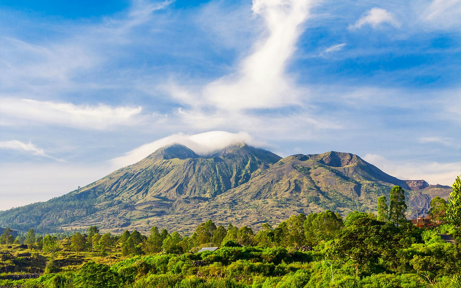 Mount Batur from a distance