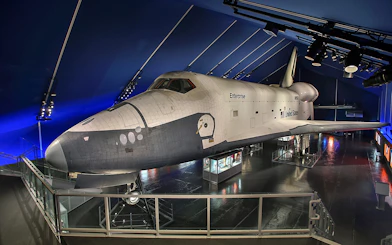 Space shuttle Enterprise displayed at Intrepid Museum, New York City.