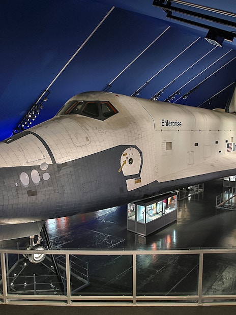 Space shuttle Enterprise displayed at Intrepid Museum, New York City.