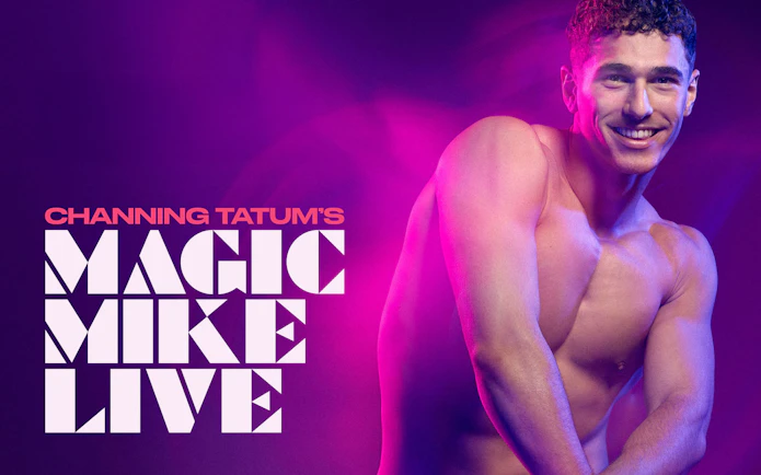 Magic Mike Live West End show promotional image with performer.