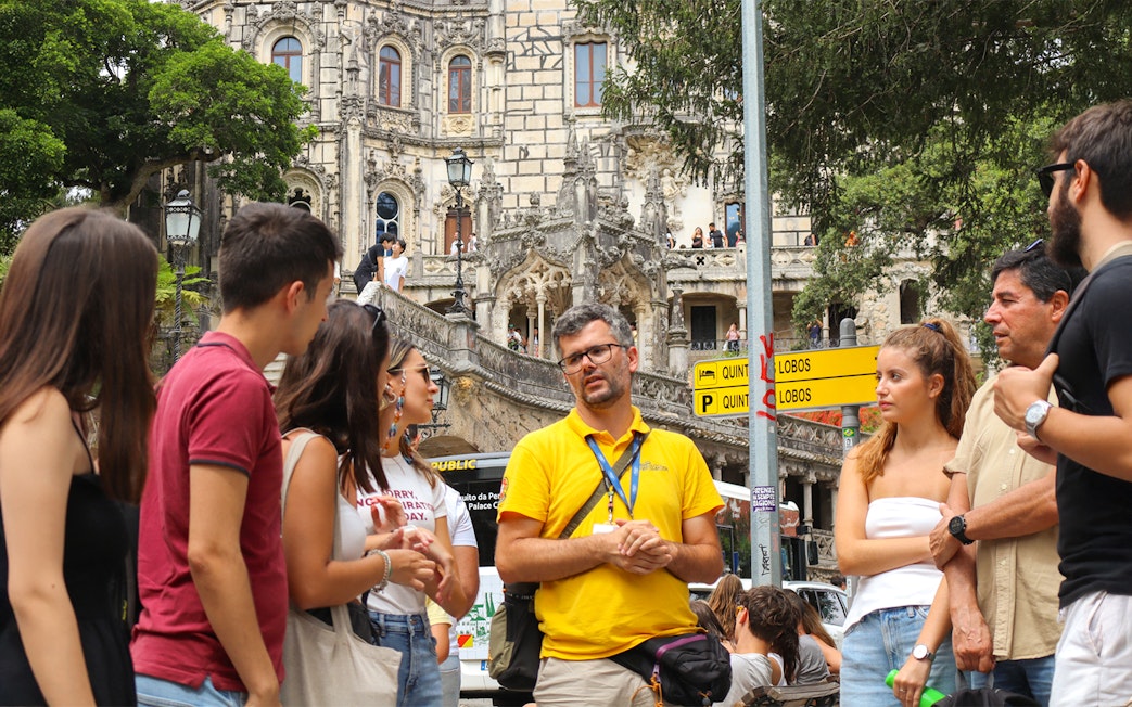 Small group tour at Quinta da Regaleira with guide, Sintra, Portugal.