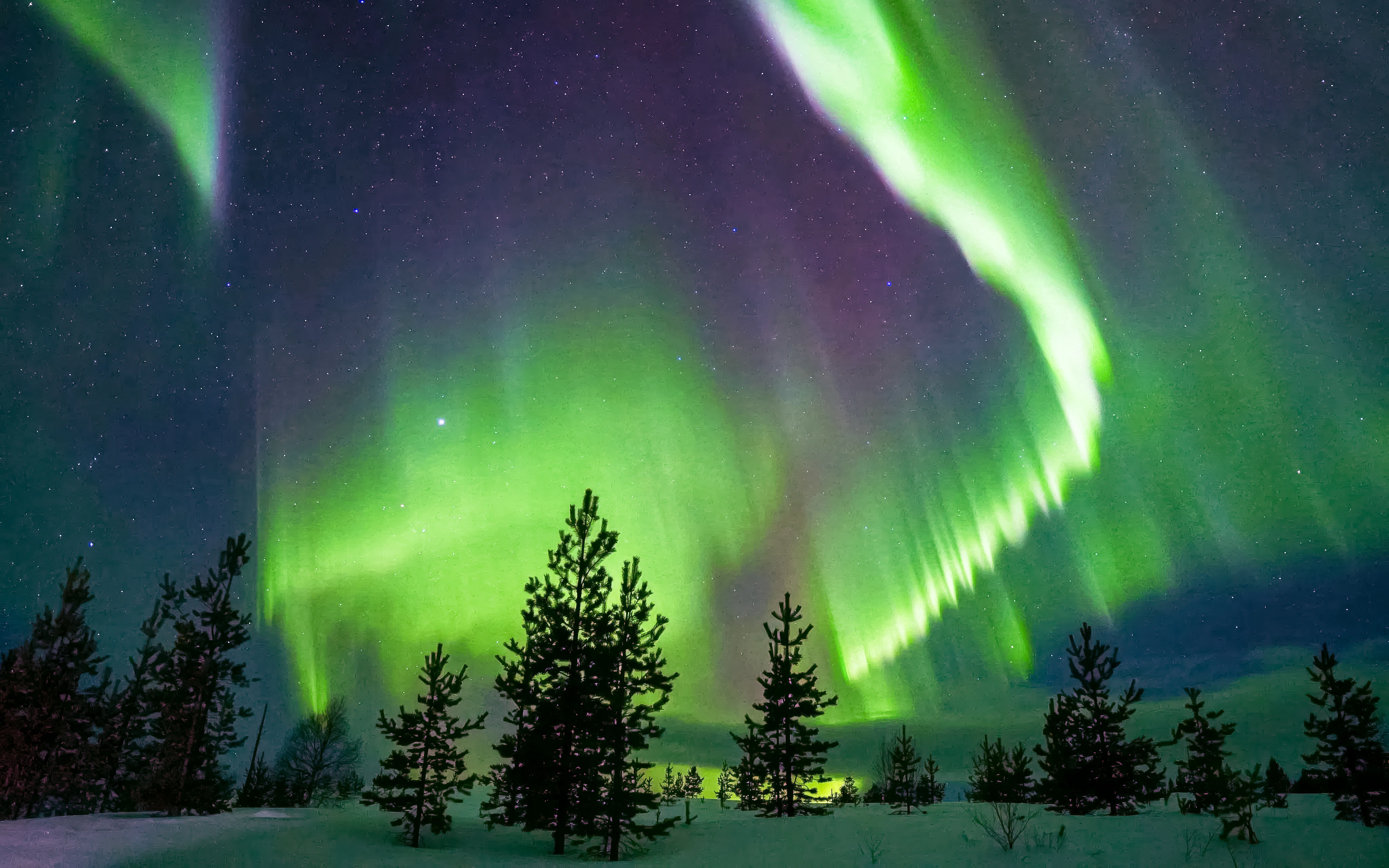 Aurora over Swedish Lapland