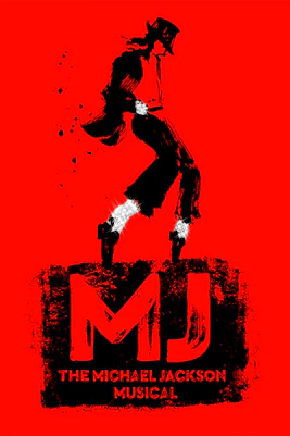MJ The Musical poster with silhouette of a dancer in iconic pose.