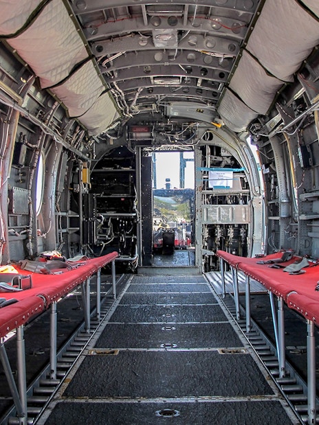 Interior of a vintage aircraft at the USS Midway Museum, San Diego CityPASS®.
