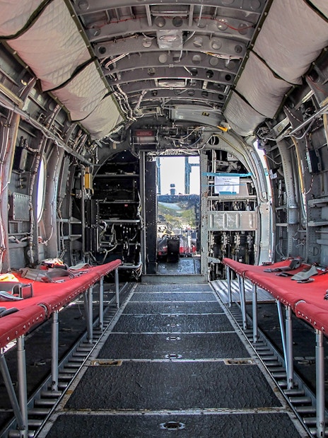 Interior of a vintage aircraft at the USS Midway Museum, San Diego CityPASS®.