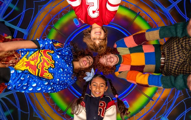 Visitors enjoying colorful interactive exhibit at House Of Hype.