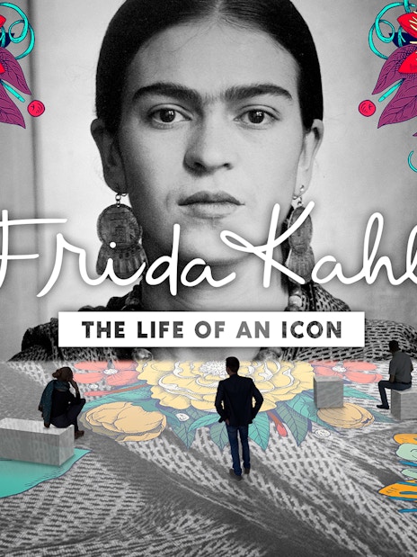 Visitors at Frida Kahlo exhibition with vibrant floral art, Singapore Future World Exhibition.