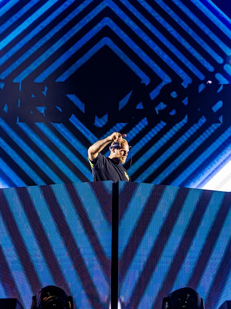 DJ performing at Emirates Dubai 7s Sunroom Hospitality event.