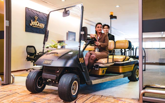 Buggy ride at Quayside VIP Lounge, Singapore Airport.
