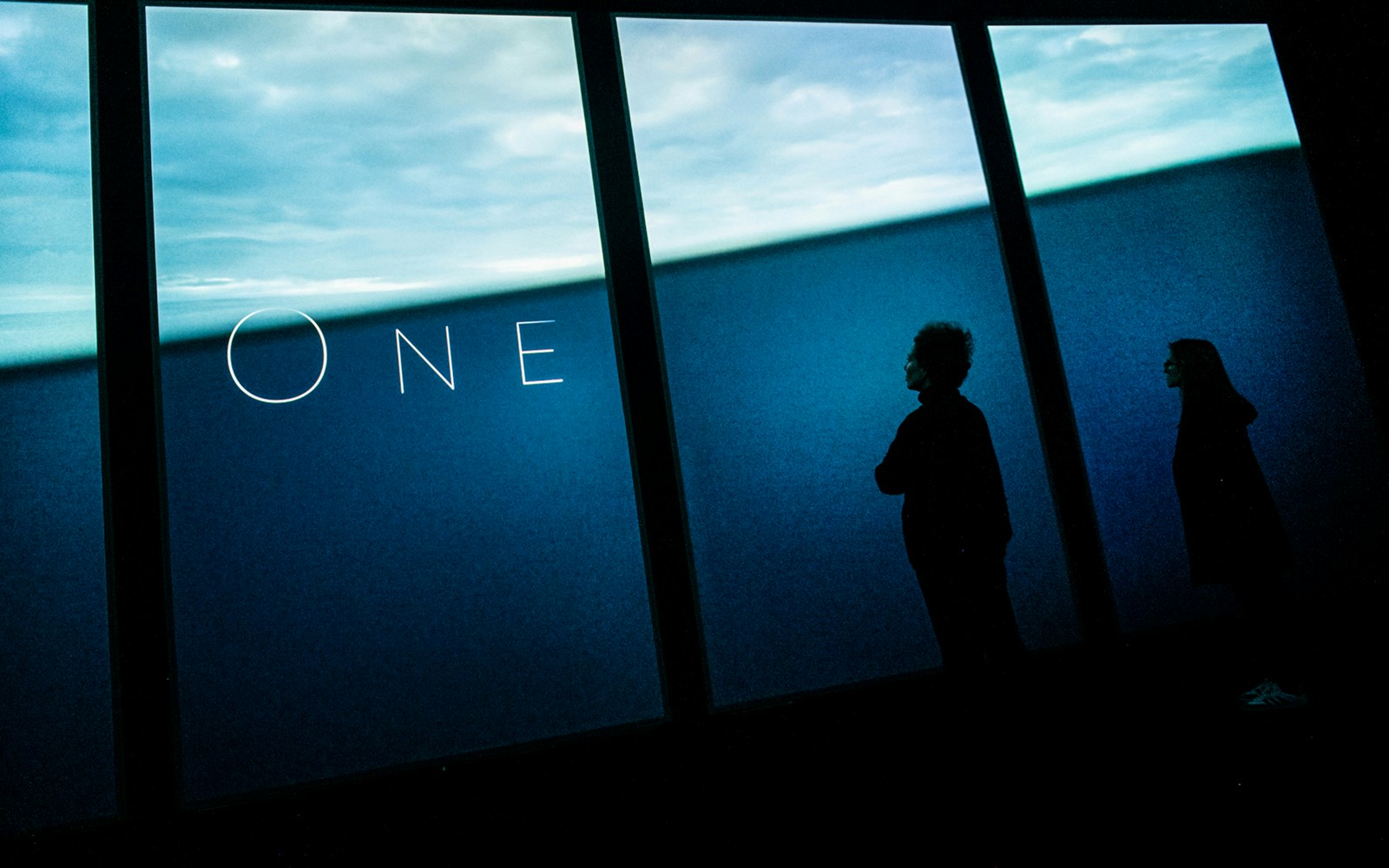 Visitors viewing ocean exhibit at Lisbon Oceanário.