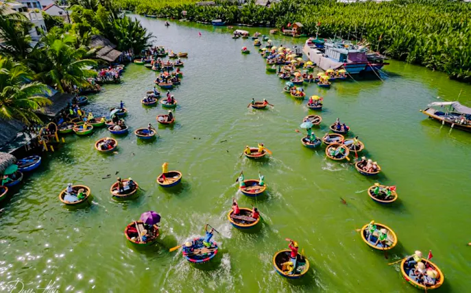 privat tur i den gamla staden hoi an och kokosnötskogen cam thanh med båttur i korgbåt-1
