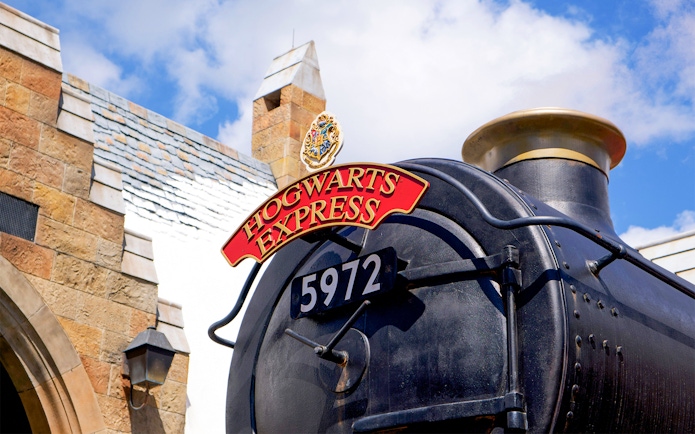Hogwarts Express at Hogsmeade station, The Wizarding World of Harry Potter, Universal Orlando.