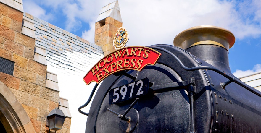 Hogwarts Express at Hogsmeade station, The Wizarding World of Harry Potter, Universal Orlando.
