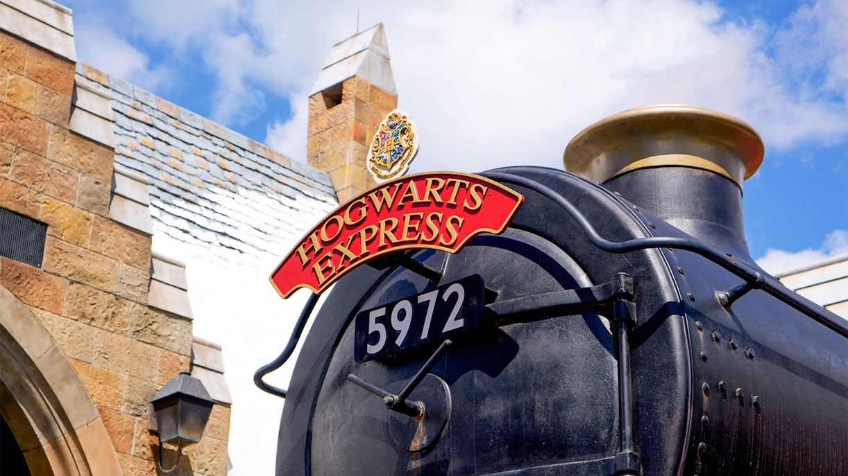 Hogwarts Express at Hogsmeade station, The Wizarding World of Harry Potter, Universal Orlando.