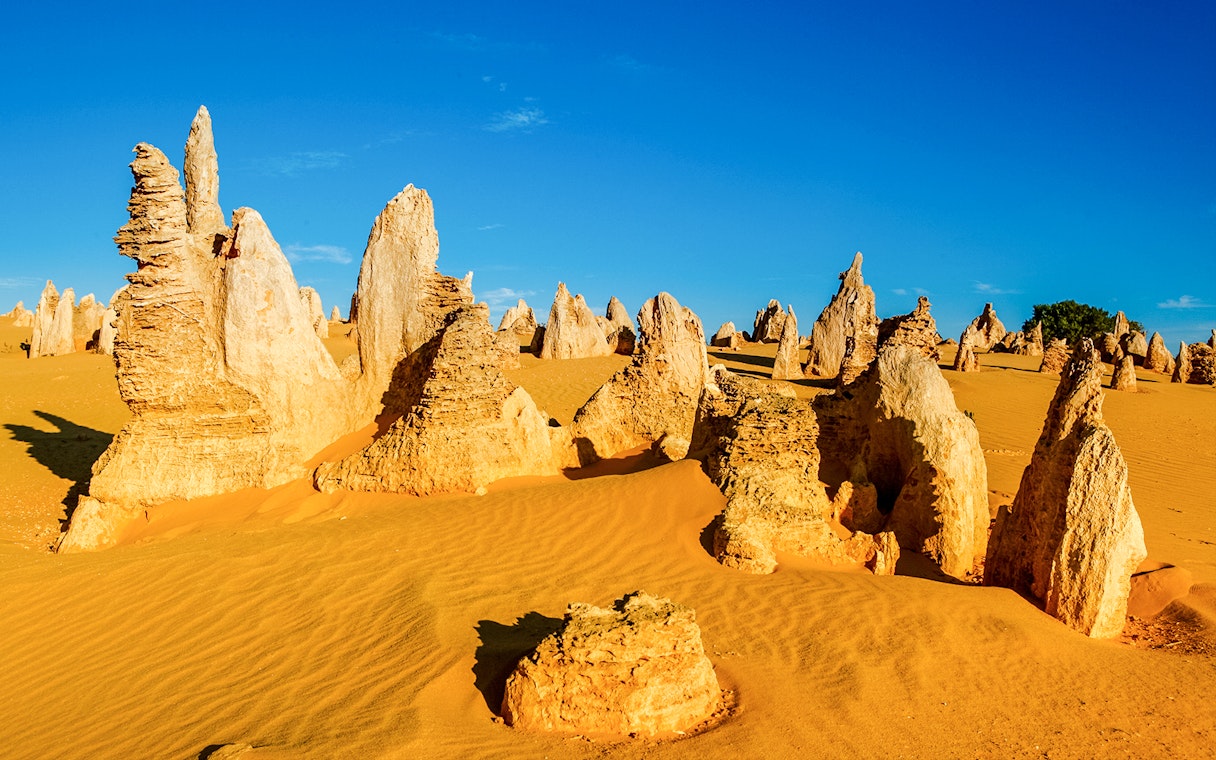 Limestone formations in Pinnacles Desert, Nambung National Park, Western Australia.