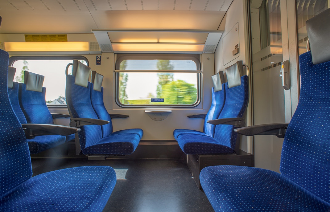 Seats inside the Brenina Express