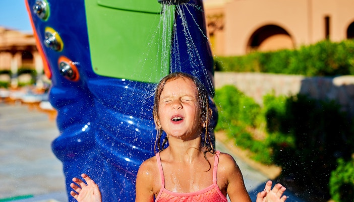 Aqua Spray Park - This is a Photograph of cooling showers